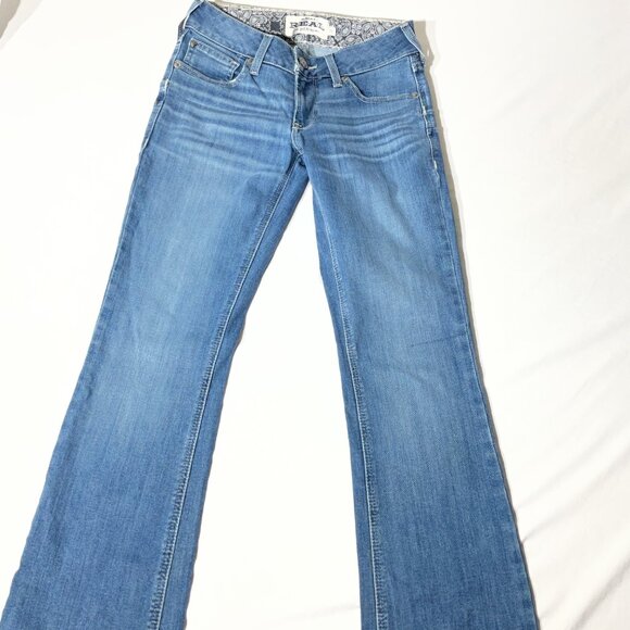Ariat Womens Real Denim Bootcut Jeans Size 27L Medium Wash Stretch Casual - Picture 2 of 14